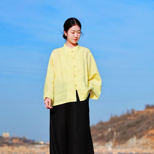【抖音专属】新中式衬衣(22705020P-寒菊-设计师款) 商品图0
