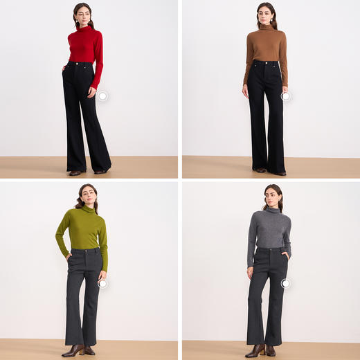 同款下架-【薄款打底针织衫】EITIE爱特爱舒适羊毛高领保暖内搭秋新款针织衫C2501810 商品图1