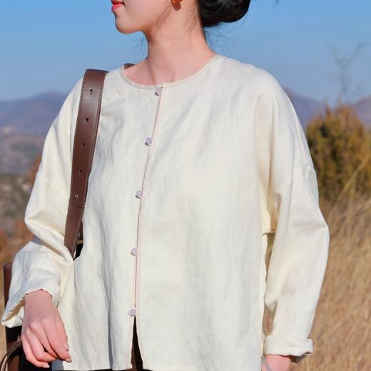 【抖音专属】新中式衬衣（24710632凝脂-结缘款） 商品图4