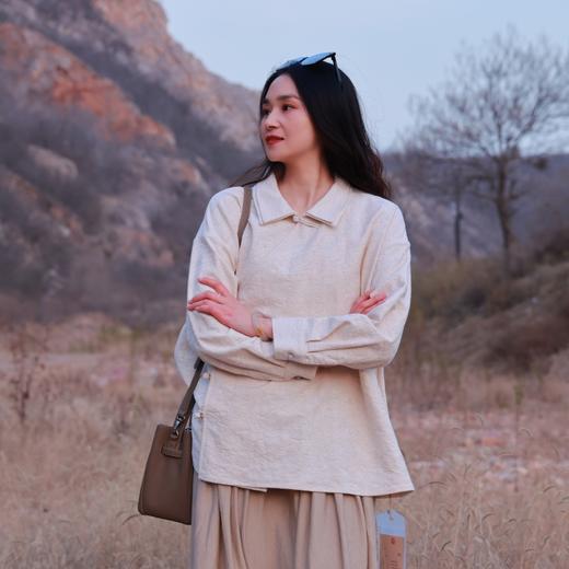 【抖音专属】晴天•新中式衬衣（24810134-蜜合） 商品图1