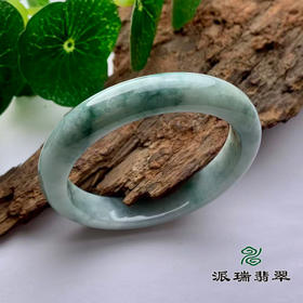 派瑞翡翠 翡翠手镯 糯种 飘花