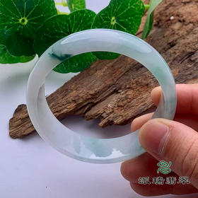 派瑞翡翠 翡翠手镯 糯种 飘花