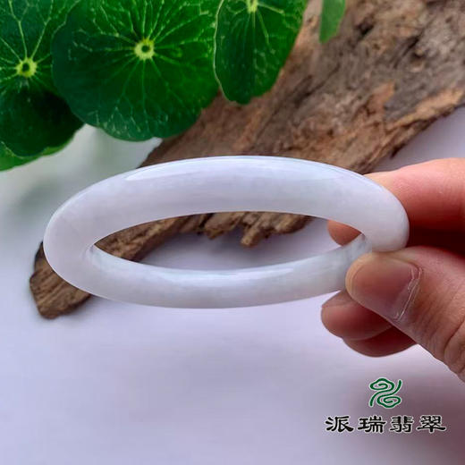 派瑞翡翠 翡翠手镯 糯种 白色 商品图1