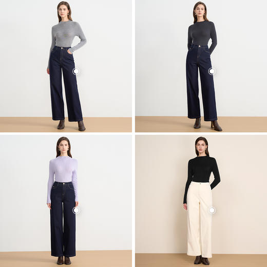 【精纺羊毛针织衫】EITIE爱特爱舒适打底半高领显瘦秋季新款C2501806 商品图1