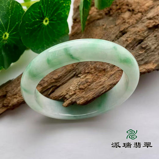 派瑞翡翠 翡翠手镯 糯种 绿色 商品图0