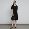 EITIE爱特爱夏季新款精致优雅修身显瘦黑色通勤连衣裙7807520 商品缩略图3