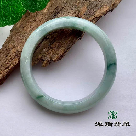 派瑞翡翠 翡翠手镯 糯种 飘花 商品图3