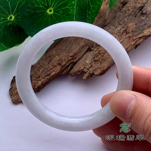 派瑞翡翠 翡翠手镯 糯种 白色 商品图2