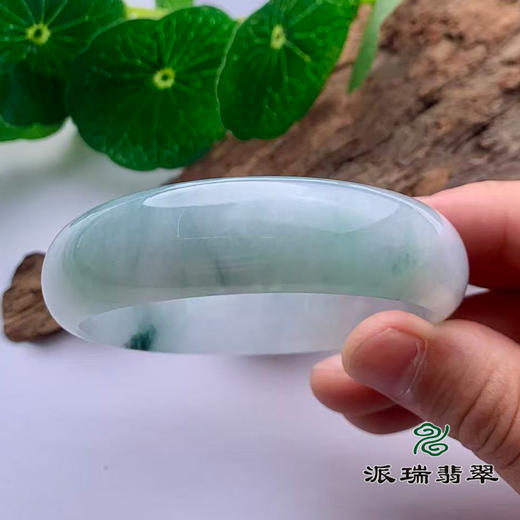 派瑞翡翠 翡翠手镯 糯种 飘花 商品图2
