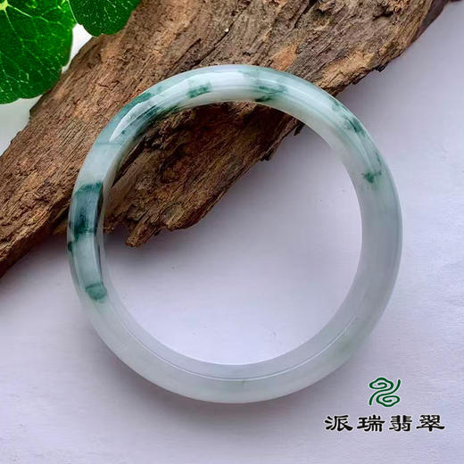 派瑞翡翠 翡翠手镯 糯种 飘花 商品图2