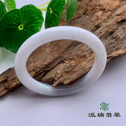 派瑞翡翠 翡翠手镯 糯种 白色 商品图0