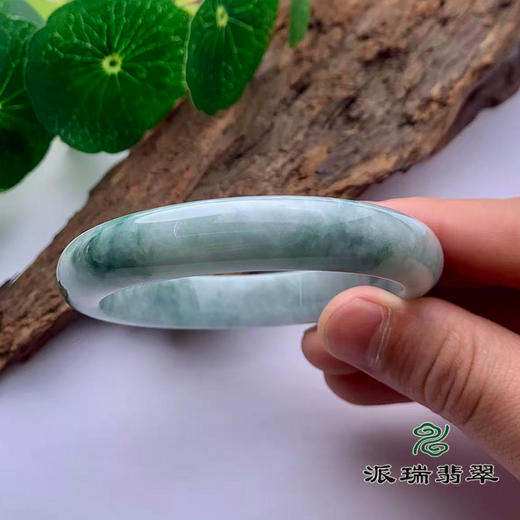 派瑞翡翠 翡翠手镯 糯种 飘花 商品图2