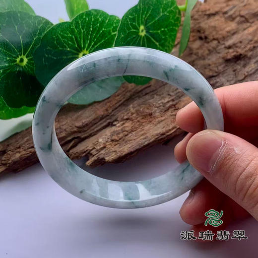 派瑞翡翠 翡翠手镯 糯种 飘兰花 商品图1