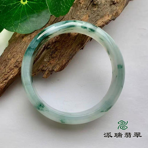 派瑞翡翠 翡翠手镯 糯种 飘花 商品图3