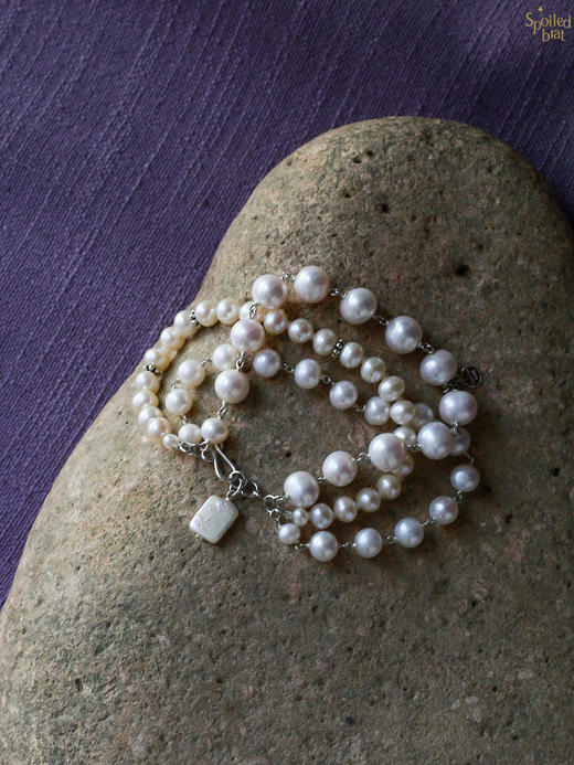SpoiledBrat Jewelry925纯银摇滚珍珠手链 商品图0