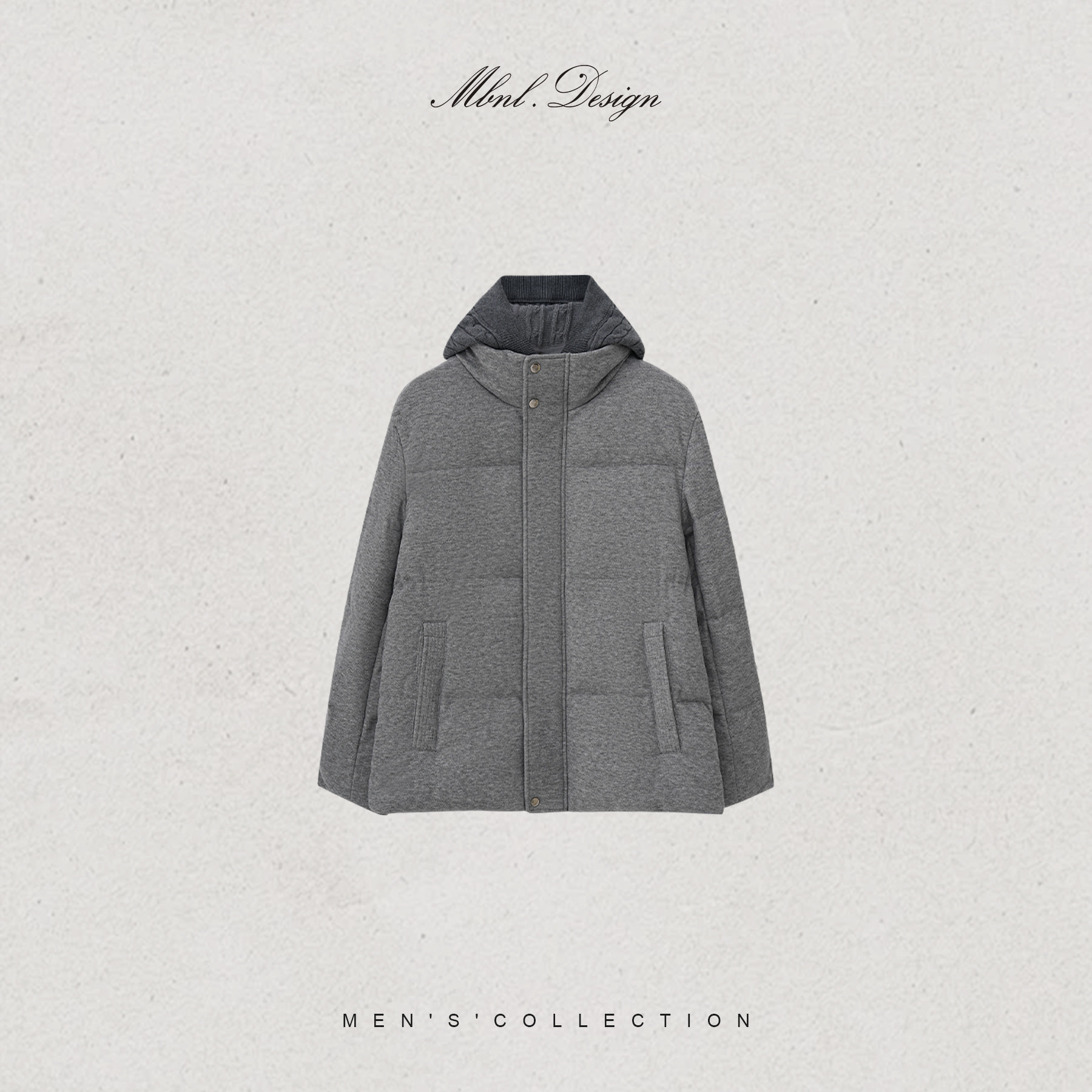 「Bread suit」秦磊男装90白鹅绒美丽诺羊毛羽绒服LL-WWT0106 N11商品图2