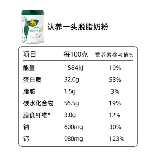 【限定礼盒装】认养一头牛全脂+脱脂奶粉礼盒装800g*2 商品图7