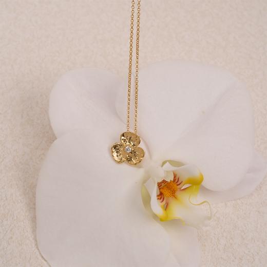 在途4周到｜Agapee-Narci-金色 水仙花 缎面 吊坠 项链［法国设计师］ 商品图6