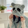 自然醒带帽披肩毯子熊猫和熊午休毯带帽毯JY 商品缩略图9