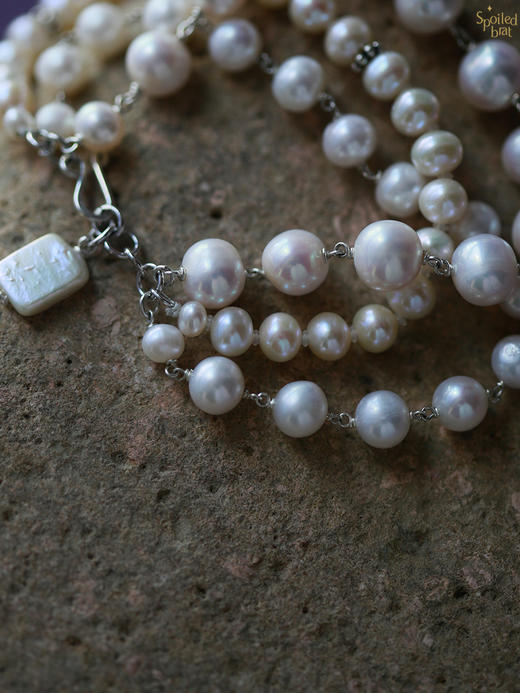 SpoiledBrat Jewelry925纯银摇滚珍珠手链 商品图3