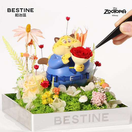 VBEINGS花语 迪士尼疯狂动物城朱迪尼克永生花礼盒摆件生日礼物 商品图3