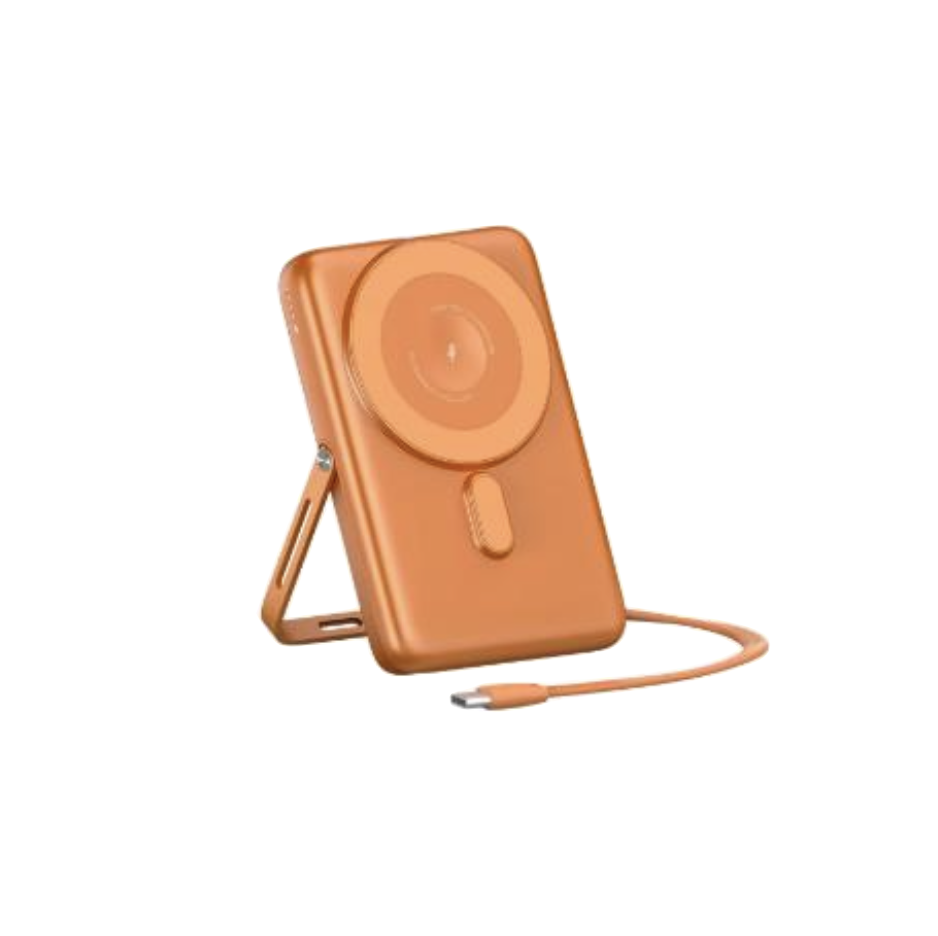 移动电源 三合一磁吸带线快充支架 10000mAh 橙-ZGA