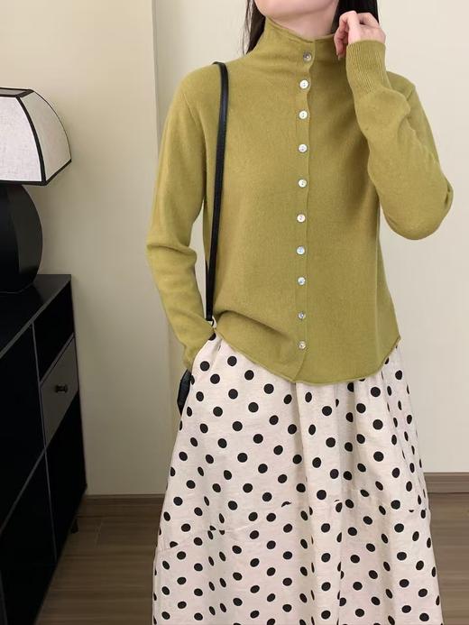 DJ貉羊绒薄款立领开衫5807 商品图1