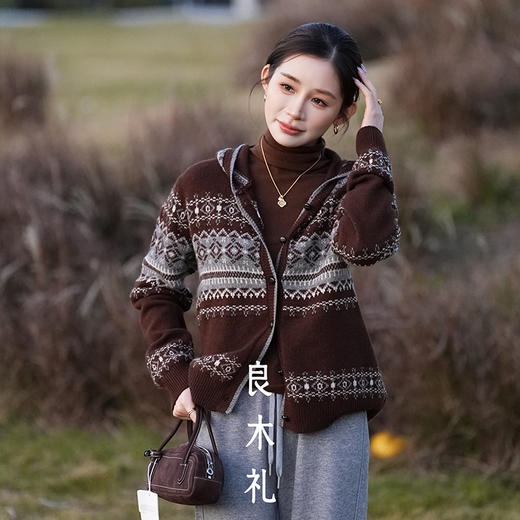 【特价不退换】【预售7天】良木礼绵羊毛开衫（D251102304F） 商品图1