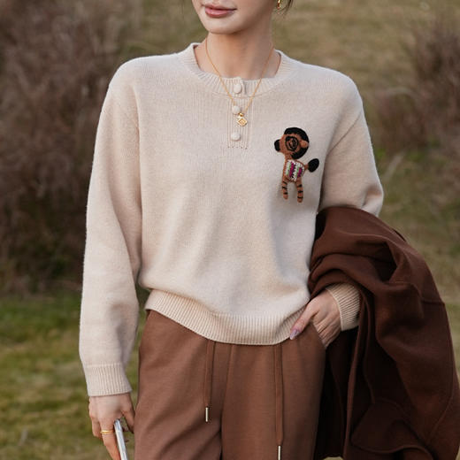 【特价不退换】【预售7天】良木礼山羊绒上衣（D251102718F） 商品图2