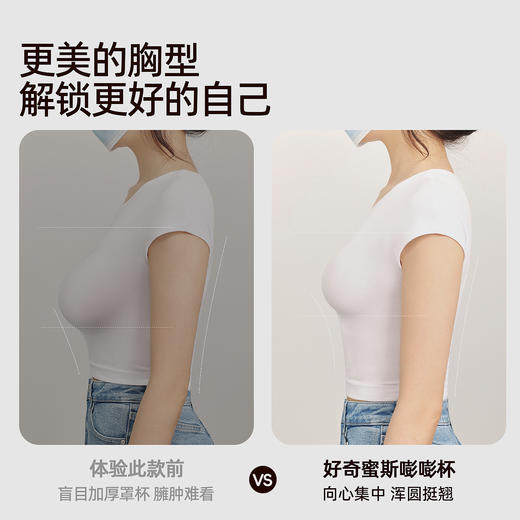 好奇蜜斯蕾丝性感内衣女大胸显小胸纯欲文胸罩套装超薄款防下垂黑 辛迪蕾丝肩带 商品图4