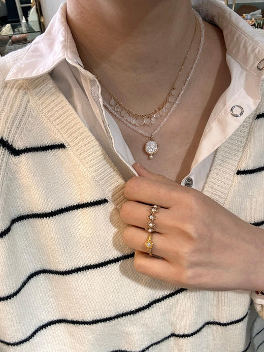 SpoiledBrat Jewelry水滴月光石项链 商品图3