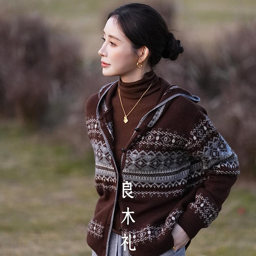【特价不退换】【预售7天】良木礼绵羊毛开衫（D251102304F） 商品图5
