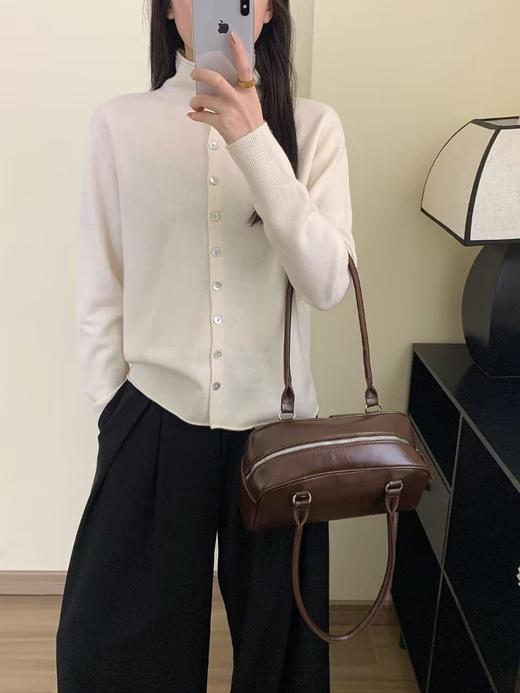 DJ貉羊绒薄款立领开衫5807 商品图3