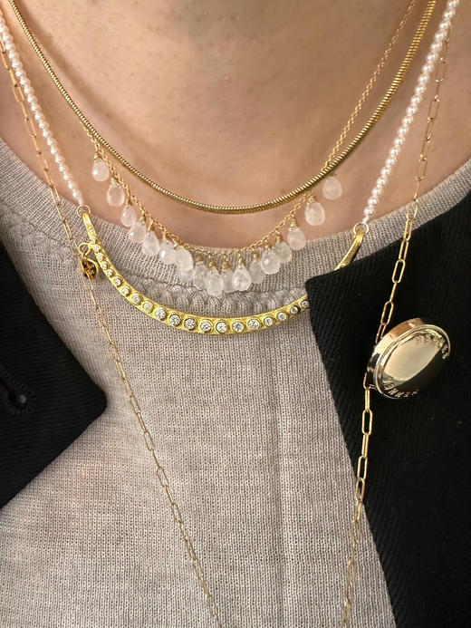 SpoiledBrat Jewelry水滴月光石项链 商品图7