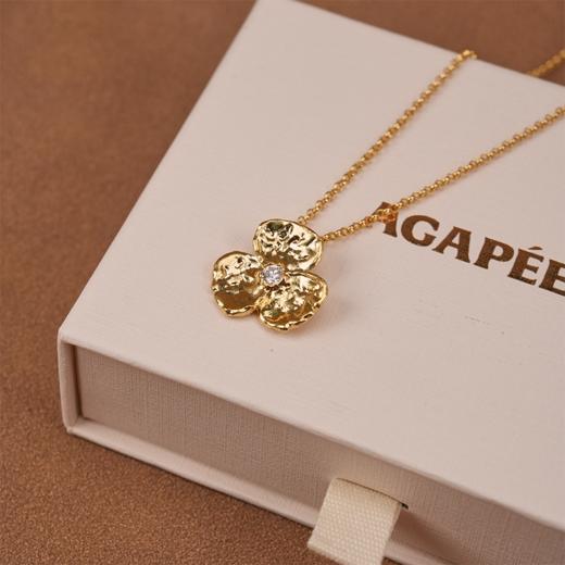 在途4周到｜Agapee-Narci-金色 水仙花 缎面 吊坠 项链［法国设计师］ 商品图8