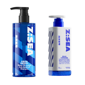 海洋至尊 水酷控油净屑洗发水400ml+三棱镜洗面奶150g