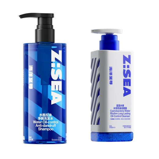 海洋至尊 水酷控油净屑洗发水400ml+三棱镜洗面奶150g 商品图0