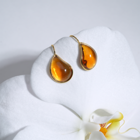 北京仓｜Loulou de la Falaise-AMBRE-琥珀金 耳环［法国设计师］