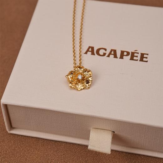 北京仓｜Agapee-Zinnia -金色 缎面 吊坠 项链［法国设计师］ 商品图8