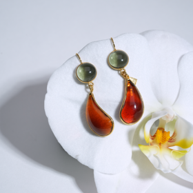 北京仓｜Loulou de la Falaise-LARMES-绿野仙踪 双色 耳环［法国设计师］