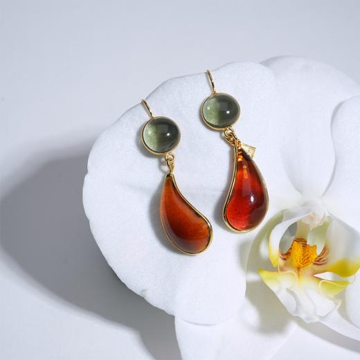 北京仓｜Loulou de la Falaise-LARMES-绿野仙踪 双色 耳环［法国设计师］ 商品图0