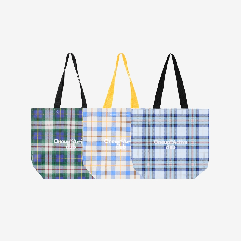 oneup格纹编织袋