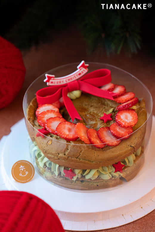 波兰圣诞花环（六寸开心果树莓波兰蛋糕） 商品图0