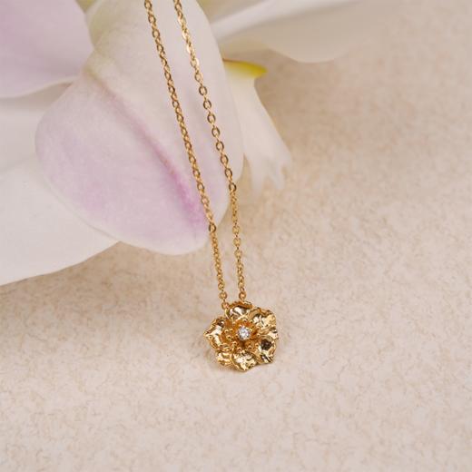 北京仓｜Agapee-Zinnia -金色 缎面 吊坠 项链［法国设计师］ 商品图6