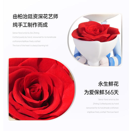 VBEINGS花语 朱迪尼克告白花束永生花礼盒摆件生日礼物 商品图3