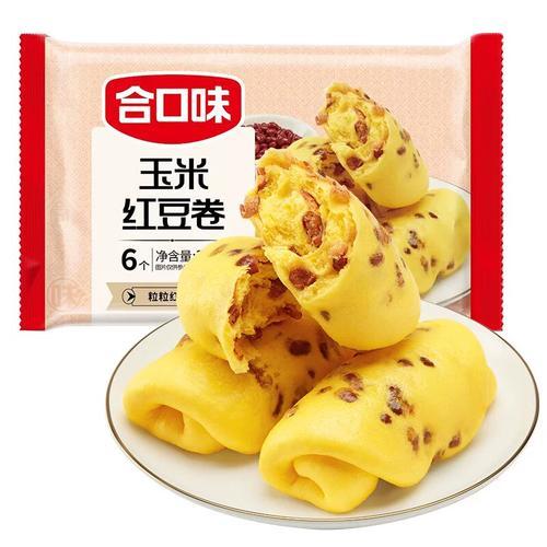 【特价10.8元/包】合口味玉米红豆卷330G（6个） 商品图0