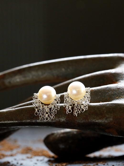 SpoiledBrat Jewelry925纯银瀑布流苏珍珠耳钉 商品图0