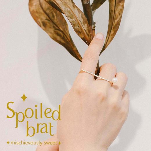 SpoiledBrat Jewelry时髦珍珠双指戒指 商品图0