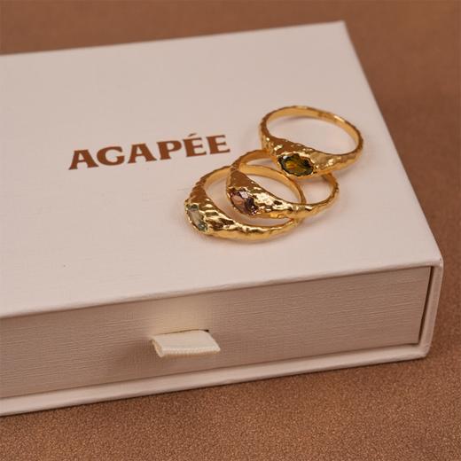 北京仓｜Agapee-Maria Mini Celadon-青瓷色 锤纹 迷你 戒指［法国设计师］ 商品图5