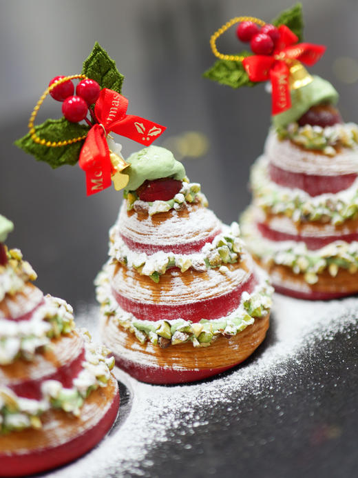 抹茶树莓开酥羊角圣诞帽子 商品图1